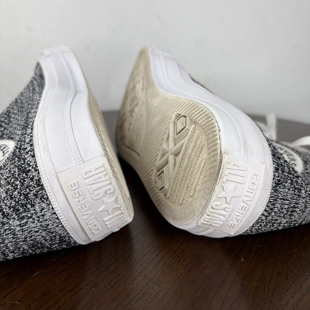 Converse Chuck Taylor Shoes Women's 9.5 Black White Flyknit High Cap Toe Sneaker - Picture 15 of 16